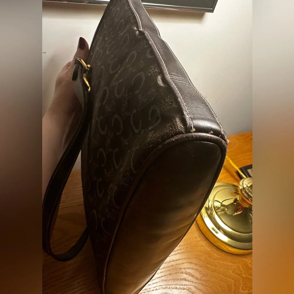 Celine Brown Canvas & Leather C Carriage Tote - Picture 6 of 15